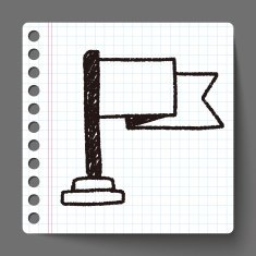 flag doodle drawing N5