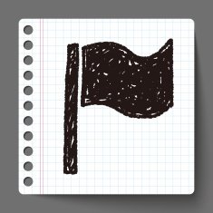 flag doodle drawing N6