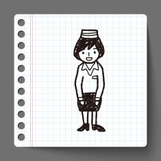 flight attendant doodle N5