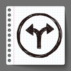 Fork sign doodle N3