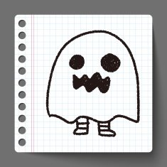 ghost doodle drawing N5