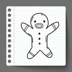 gingerbread man doodle N6