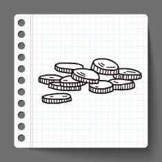 gold coin doodle N2