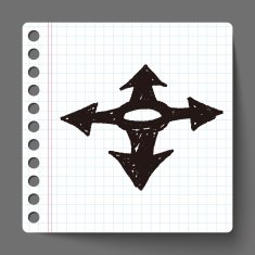 GPS arrow doodle N4