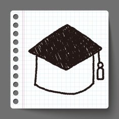 graduation cap doodle drawing N3
