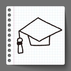 graduation hat doodle drawing N3