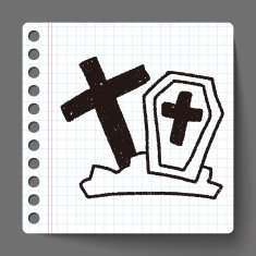 grave doodle drawing N10