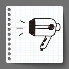 Hair dryer doodle drawing N3