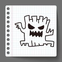 halloween tree doodle drawing N3