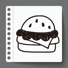 hamburger doodle drawing N3