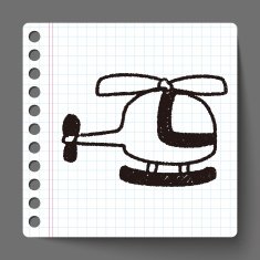 helicopter doodle drawing N3