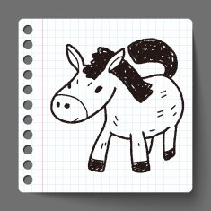 horse doodle N4