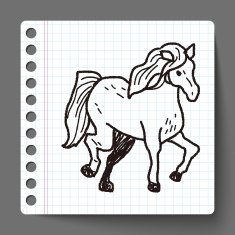 horse doodle N5