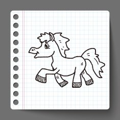 horse doodle N6