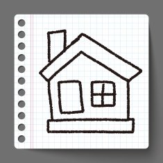 house doodle drawing N5