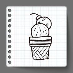 ice cream doodle drawing N10