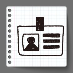 Identity card doodle drawing N5