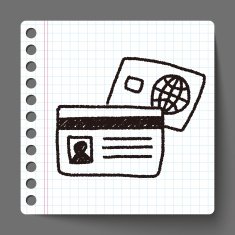 Identity card doodle drawing N6