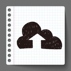 internet cloud doodle drawing N18