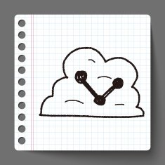 internet cloud doodle drawing N21