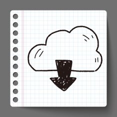 internet cloud doodle drawing N22