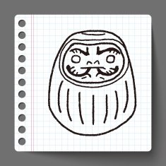 Japanese doll doodle N3