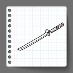 Japanese knife doodle N2