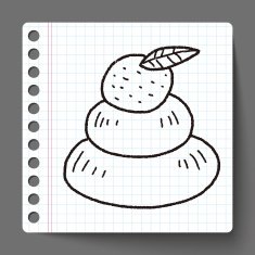 japanese new year cake doodle N2