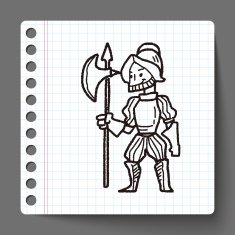 knight doodle N14