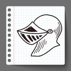 knight helmet doodle N2