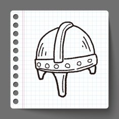 knight helmet doodle N3