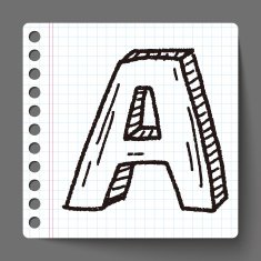 letter a doodle N2