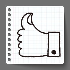 Like thumb doodle drawing N3