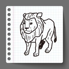Lion doodle N4