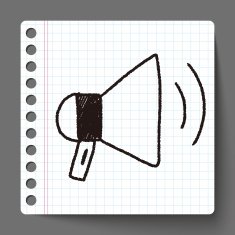 loudspeaker doodle drawing N3