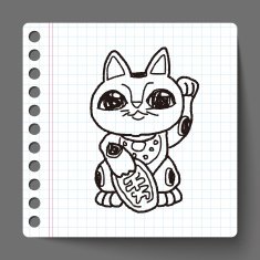 Lucky Cat doodle N2
