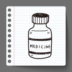 medicine bottle doodle drawing N5