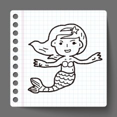 Mermaid doodle N3