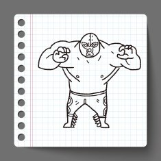 mexican wrestler doodle N2
