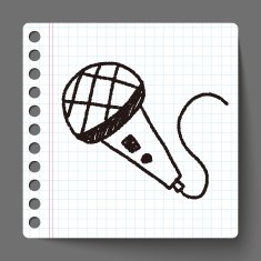 microphone doodle drawing N7