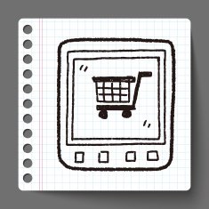 mobile shopping doodle N2