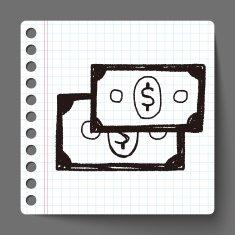 money bill doodle drawing N6