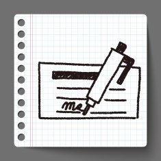 money check doodle drawing N5