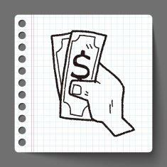 money doodle drawing N8