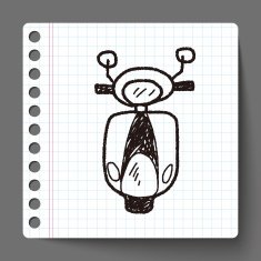 motorcycle doodle N16