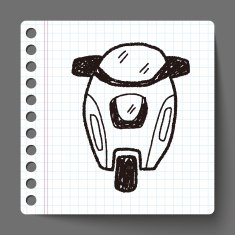 motorcycle doodle N19
