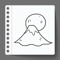 moutain sun doodle