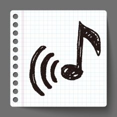 music note doodle N25