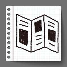 newspaper doodle drawing N10