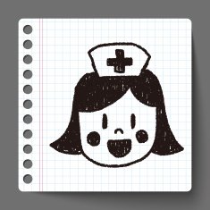nurse doodle drawing N3